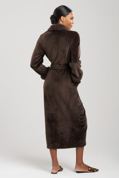 Buy Plush Sherpa Robe in Espresso Online Espresso Natori