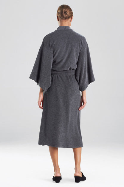 Buy Kham Dragon Embroidered Robe in Black Online Black Natori