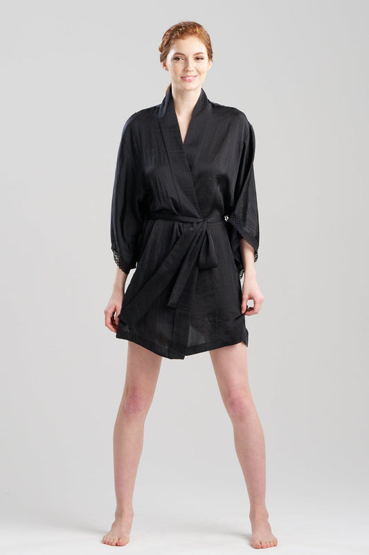 Buy Ashley Icon Lace Wrap in Black Online Black Natori