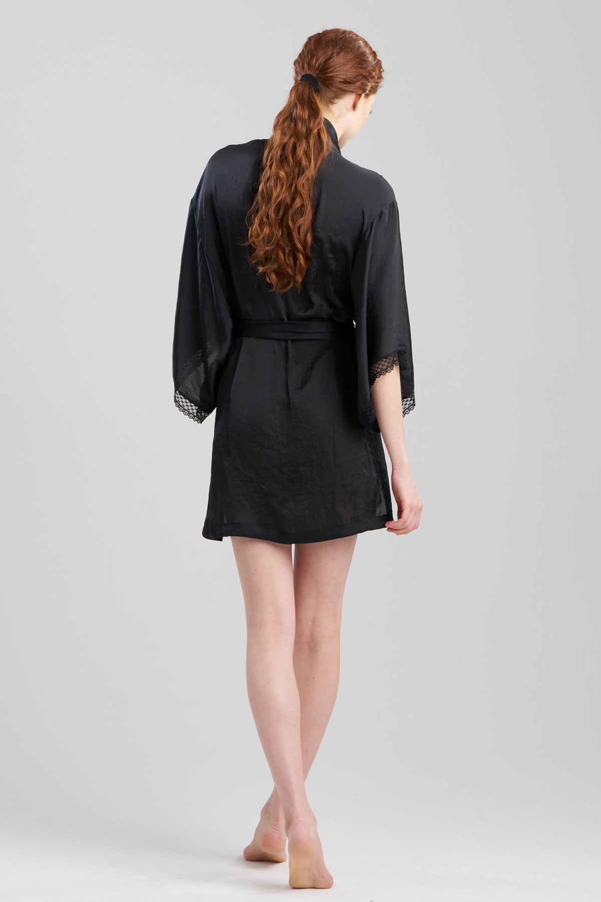 Buy Ashley Icon Lace Wrap in Black Online Black Natori