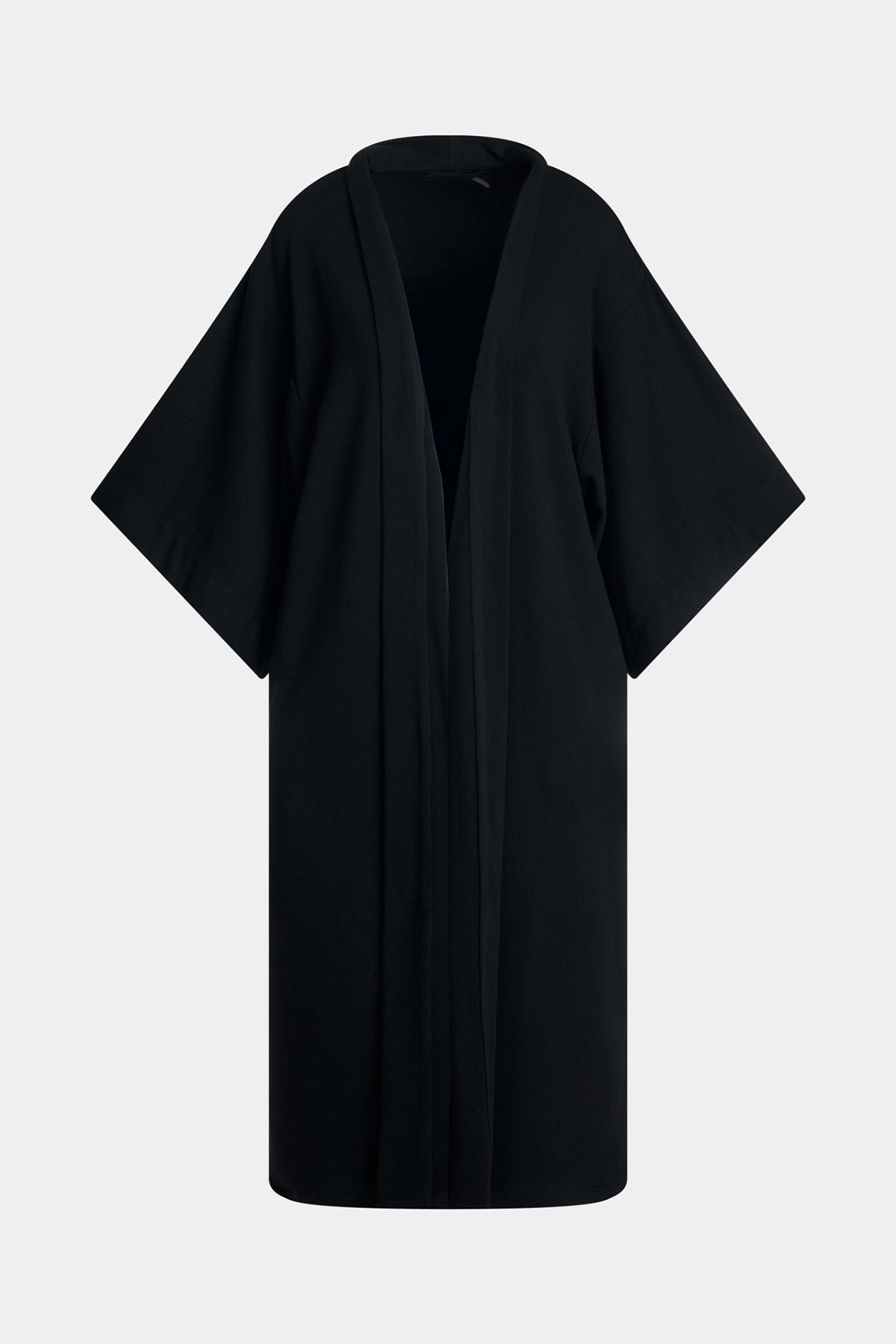 Cocoon Brushed French Terry Dragon Embroidered Robe Black Natori
