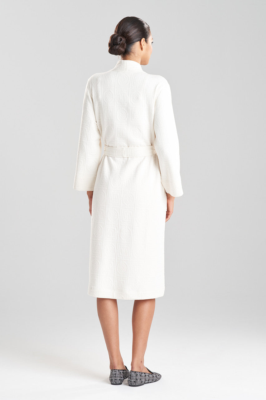 Buy Quilted Infinity Jacquard Robe in Cream Online Cream Natori
