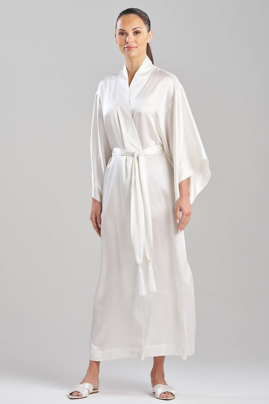 Key Essentials Silk Robe Warm White Natori