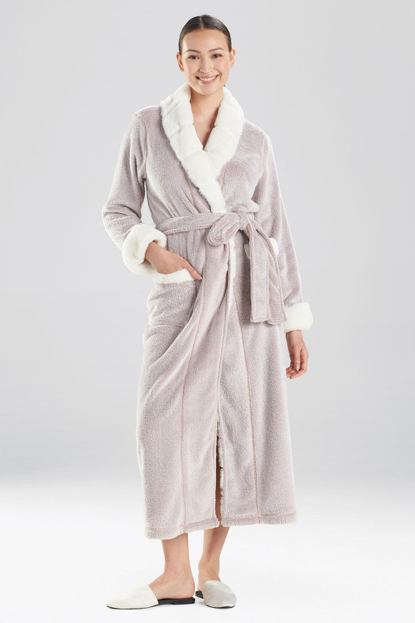 Buy Plush Faux Fur Robe in Latte Online Latte Natori