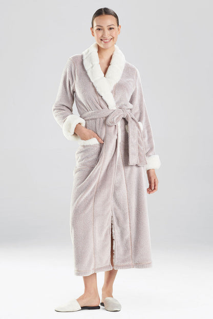 Buy Plush Faux Fur Robe in Latte Online Latte Natori