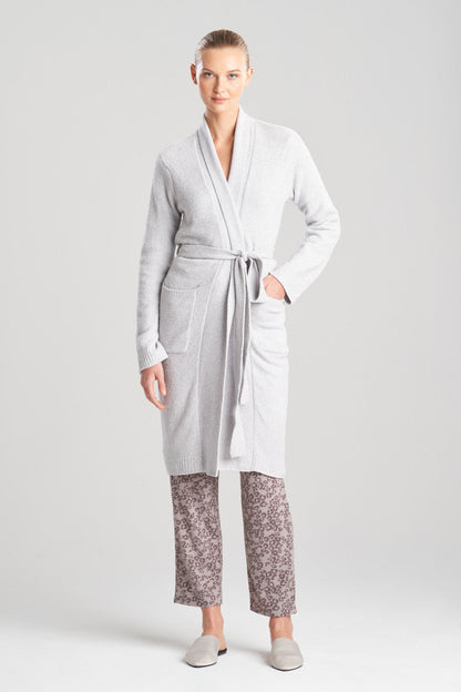 Buy Aura Heather Chenille Robe in Dove Grey Online Dove Grey Natori
