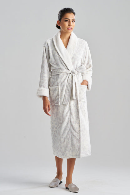Buy Cashmere Animal Robe in Silver Online Silver Natori