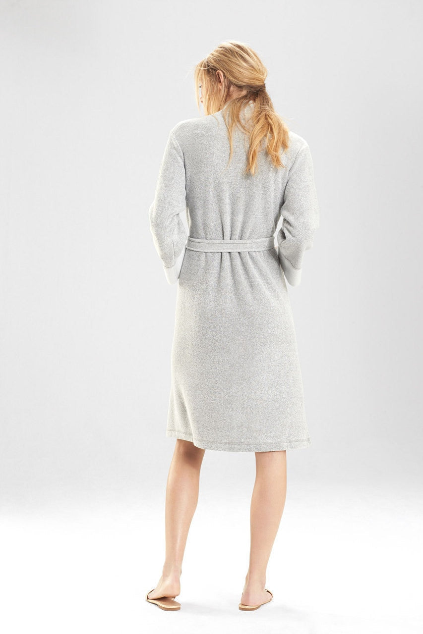 Buy Nirvana Brushed Terry Robe in Heather Gray Online Heather Gray Natori