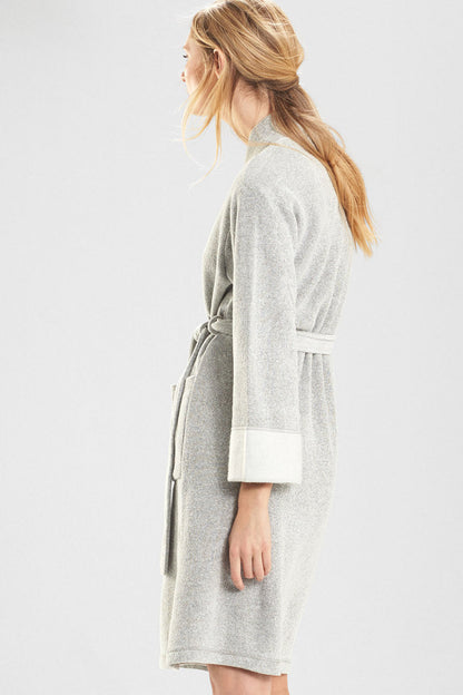 Buy Nirvana Brushed Terry Robe in Heather Gray Online Heather Gray Natori