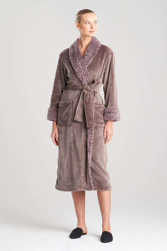 Buy Plush Lynx Robe in Truffle Online Truffle Natori