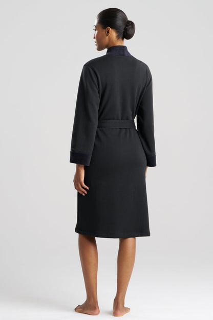 Nova Cozy Brushed Knit Dream Robe Black Natori