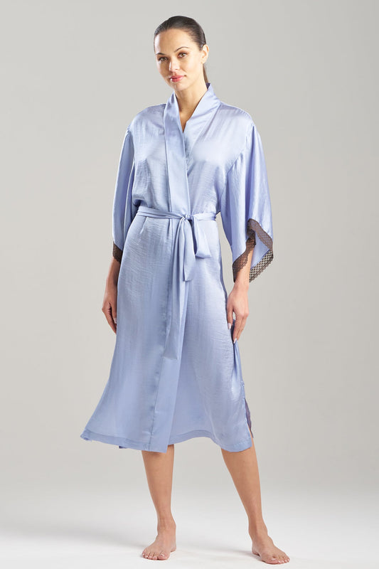 Ashley Icon Lace Robe French Blue Natori