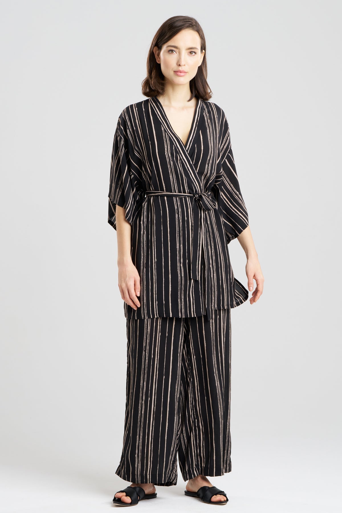 Tate Silk Modal Wrap Black Natori