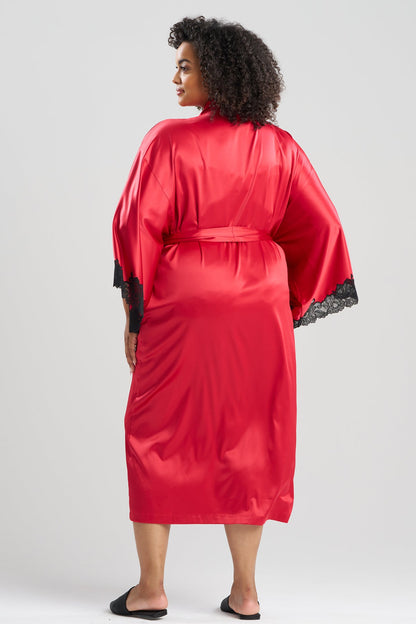 Peony Glamour Robe Brocade Red Natori