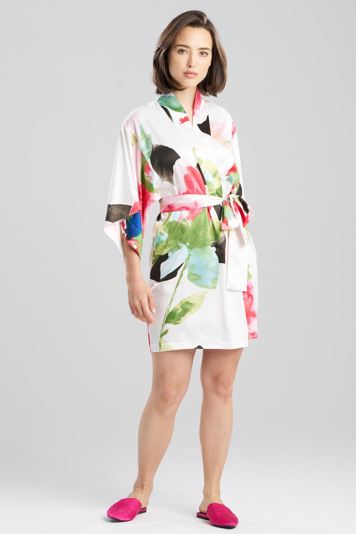 Calypso Printed Charmeuse Wrap Multi Natori