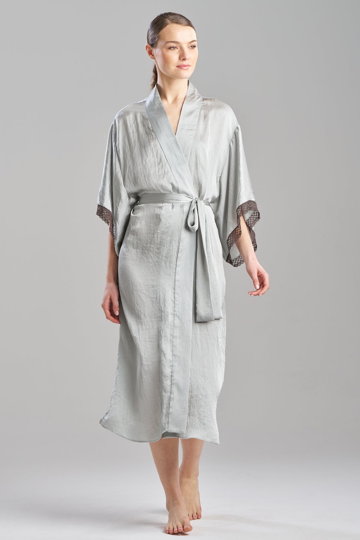 Buy Ashley Icon Lace Robe in Celadon Online Celadon Natori