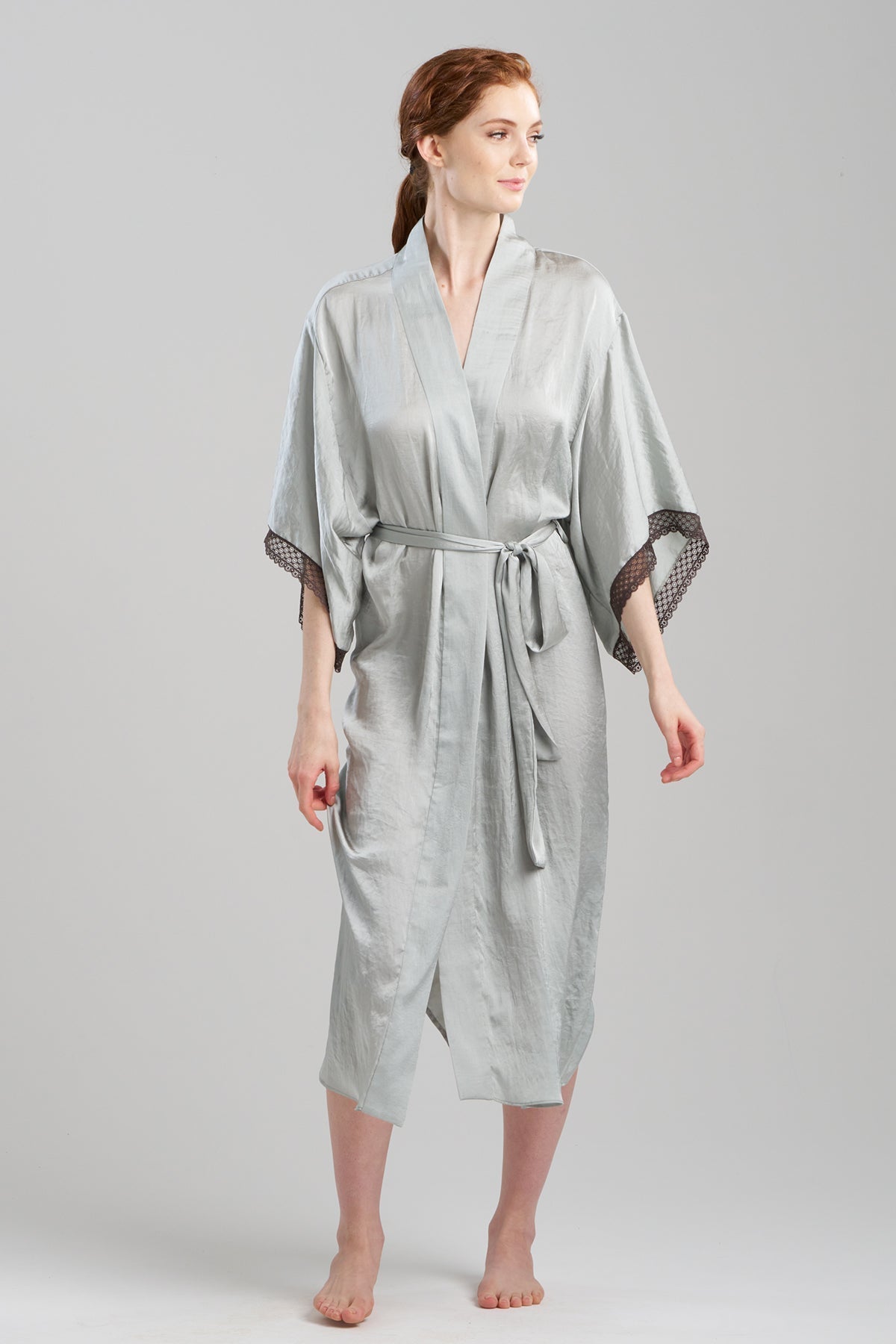 Buy Ashley Icon Lace Robe in Celadon Online Celadon Natori