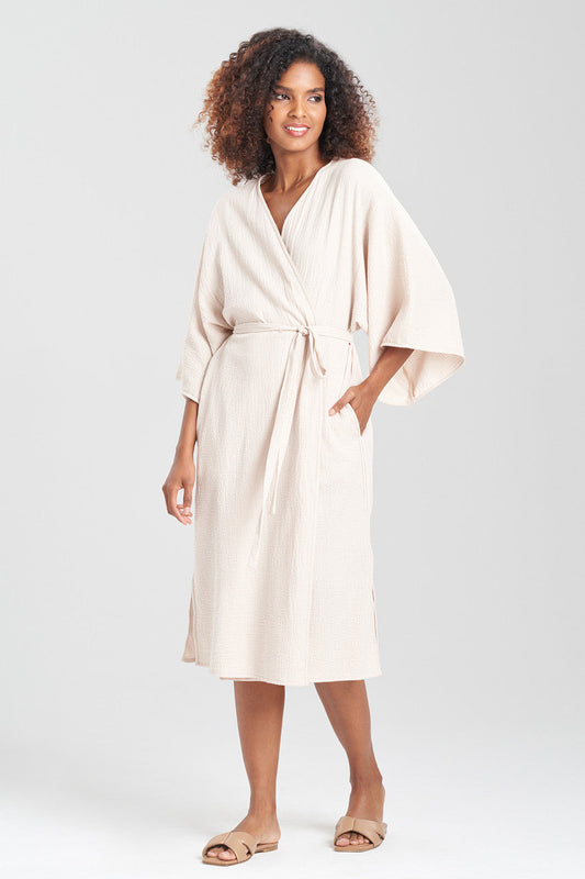 Buy Onsen Cotton Robe in Sandstone Online Sandstone Natori