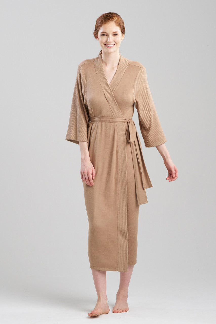 Buy Eden Rib Knit Dream Robe in Latte Online Latte Natori