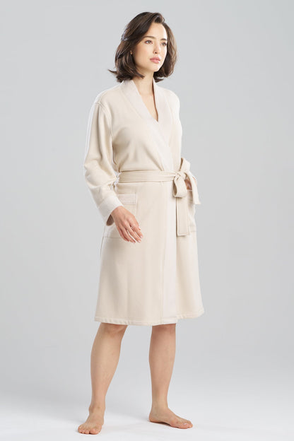 Nova Cozy Brushed Knit Dream Robe Ecru Natori