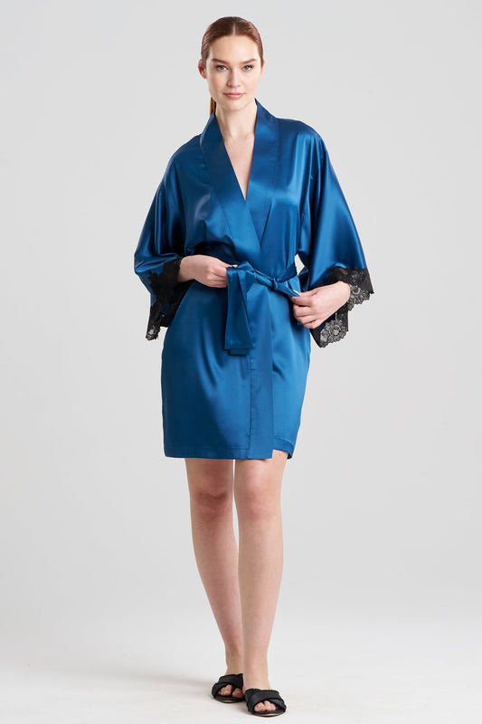 Peony Glamour Wrap Midnight Teal Natori