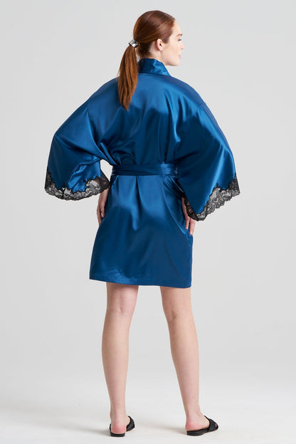 Peony Glamour Wrap Midnight Teal Natori