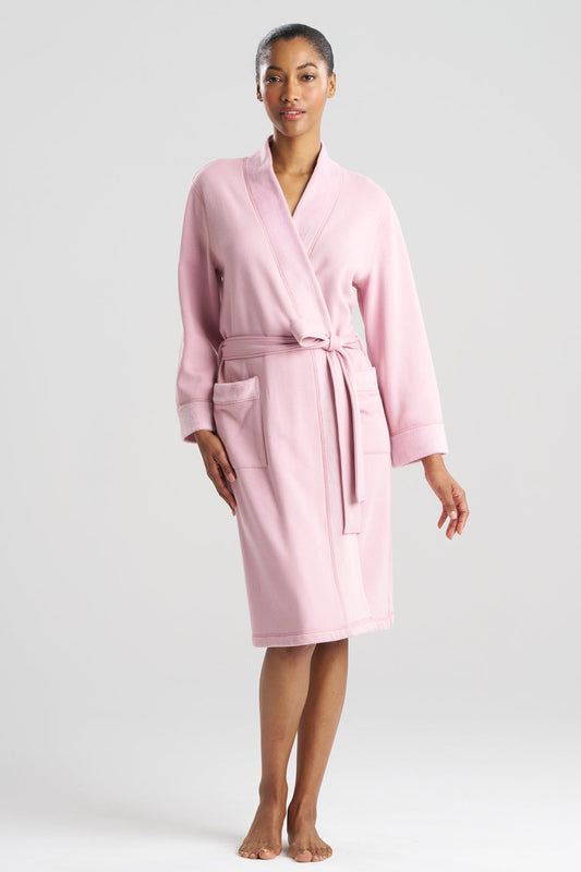 Nova Cozy Brushed Knit Dream Robe Rose Quartz Natori
