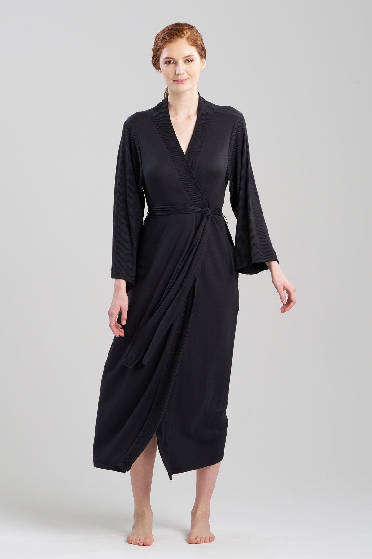 Buy Eden Rib Knit Dream Robe in Black Online Black Natori