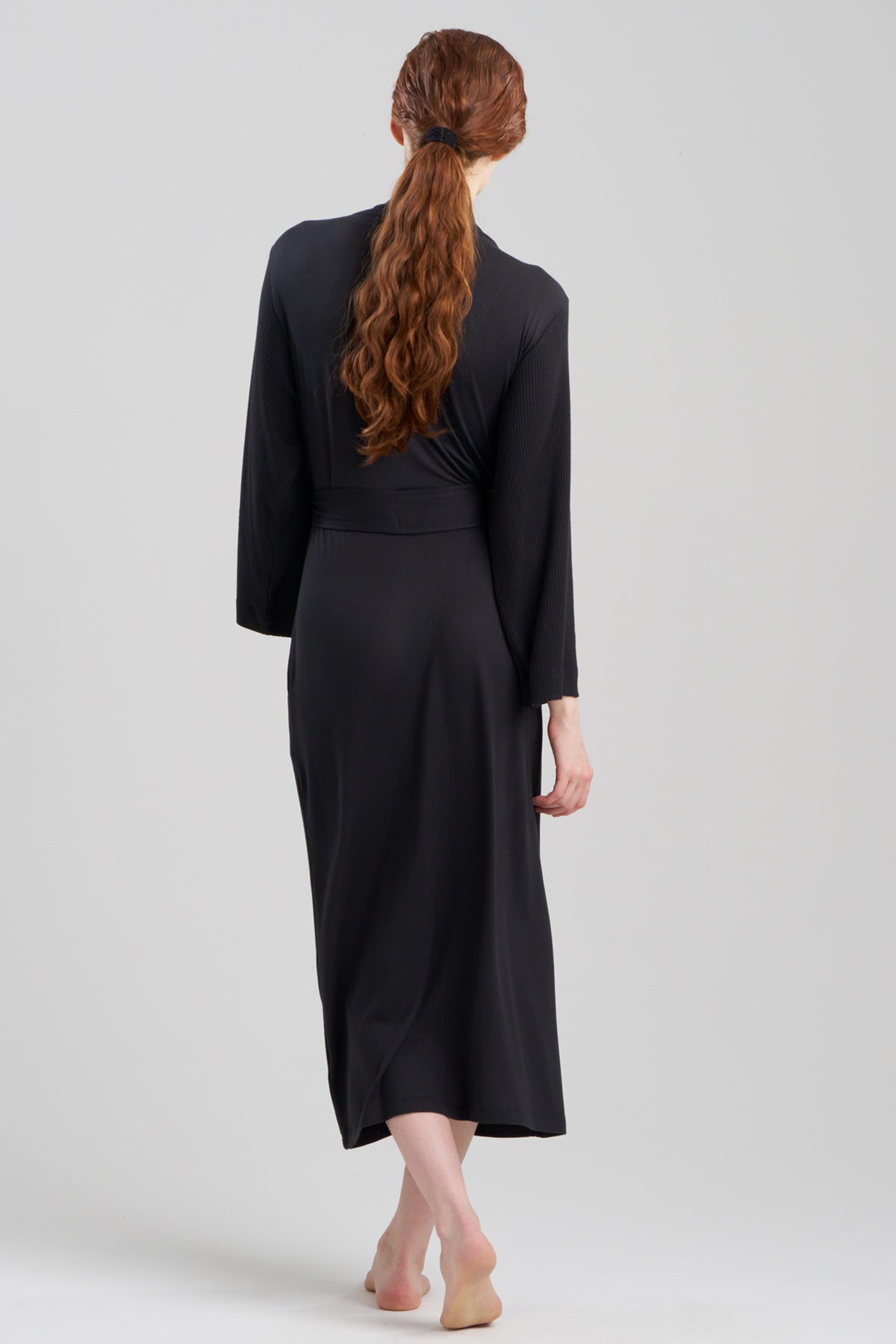 Buy Eden Rib Knit Dream Robe in Black Online Black Natori