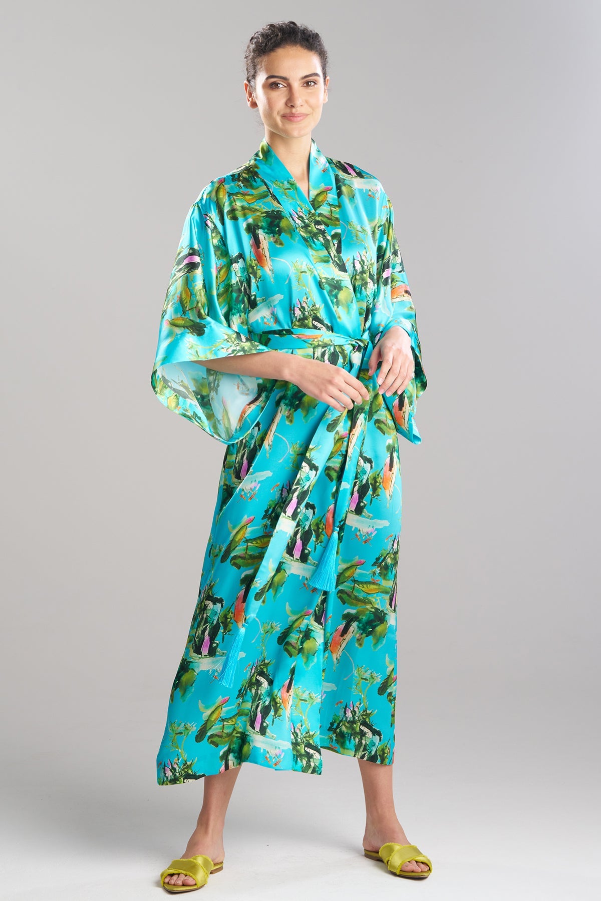 Bali Silk Robe Azure Natori