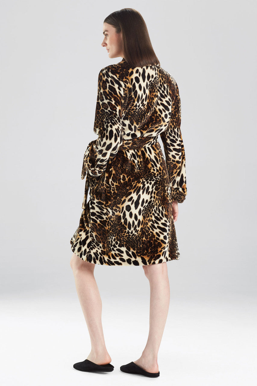 Buy Plush Leopard Cozy Robe in Chestnut Online Chestnut Natori