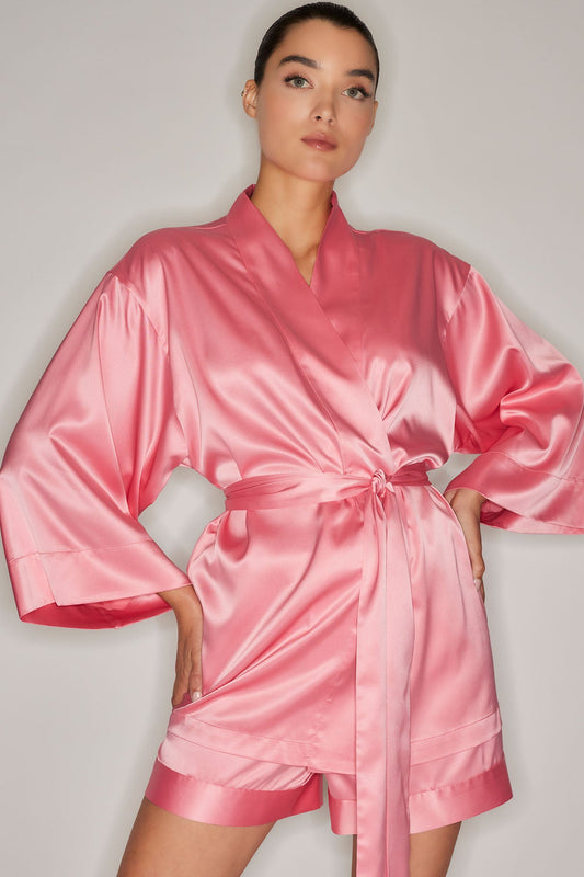 Glamour Short Wrap Flamingo Natori
