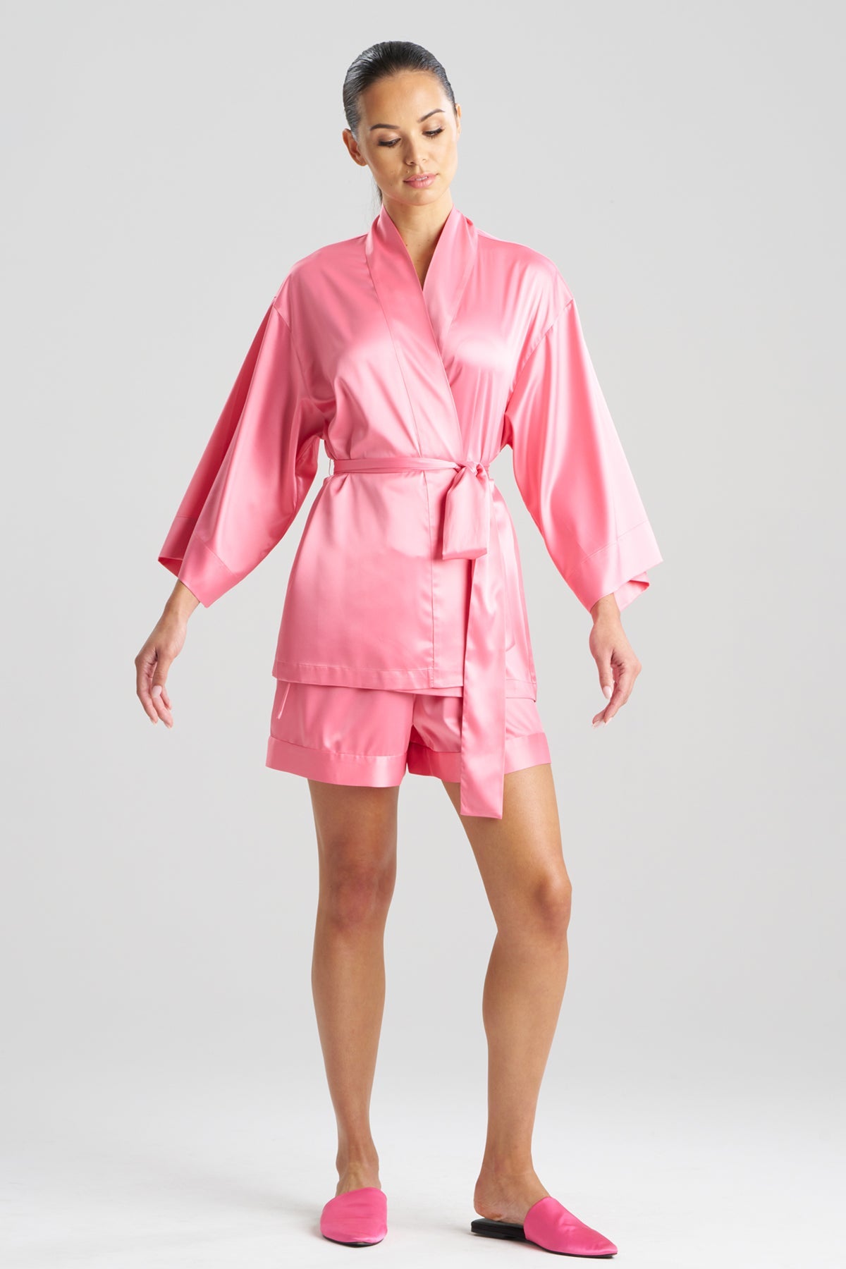 Glamour Short Wrap Flamingo Natori