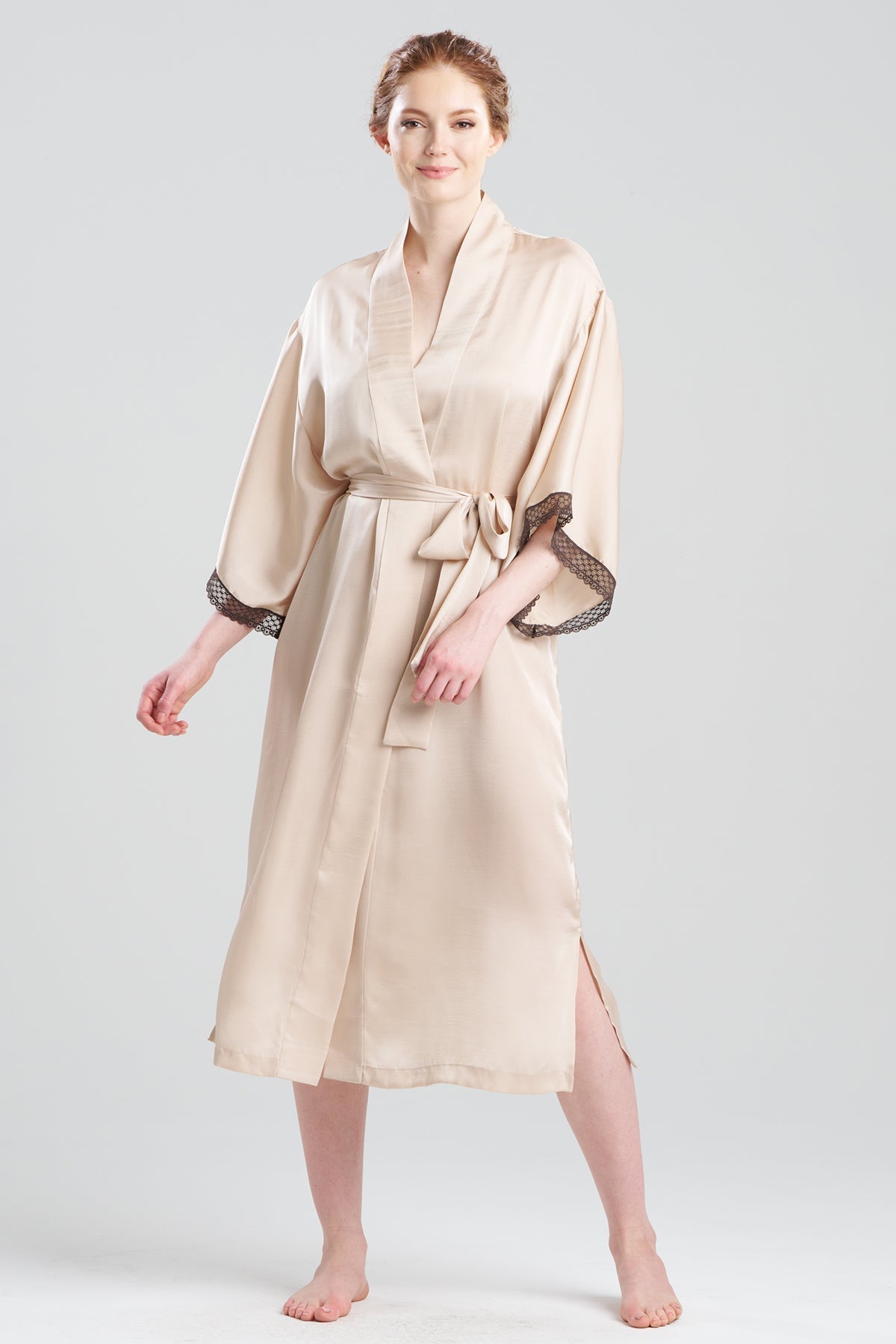 Ashley Icon Lace Robe Cream Natori