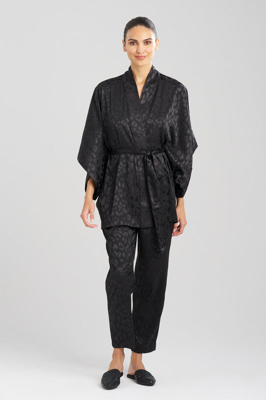 Buy Decadence Belted Wrap in Black Online Black Natori