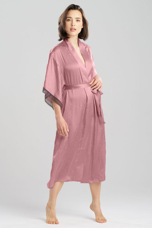 Ashley Icon Lace Robe Tea Pink Natori