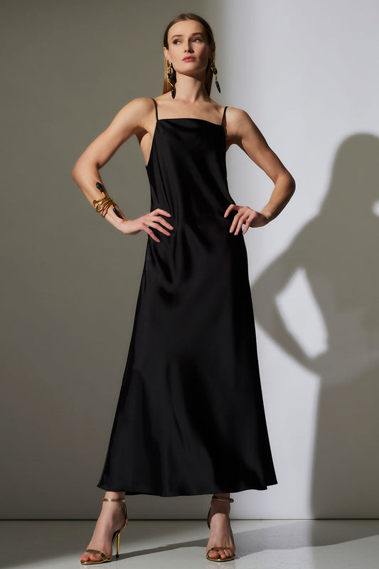 Luxe Charmeuse Slip Dress Black Natori