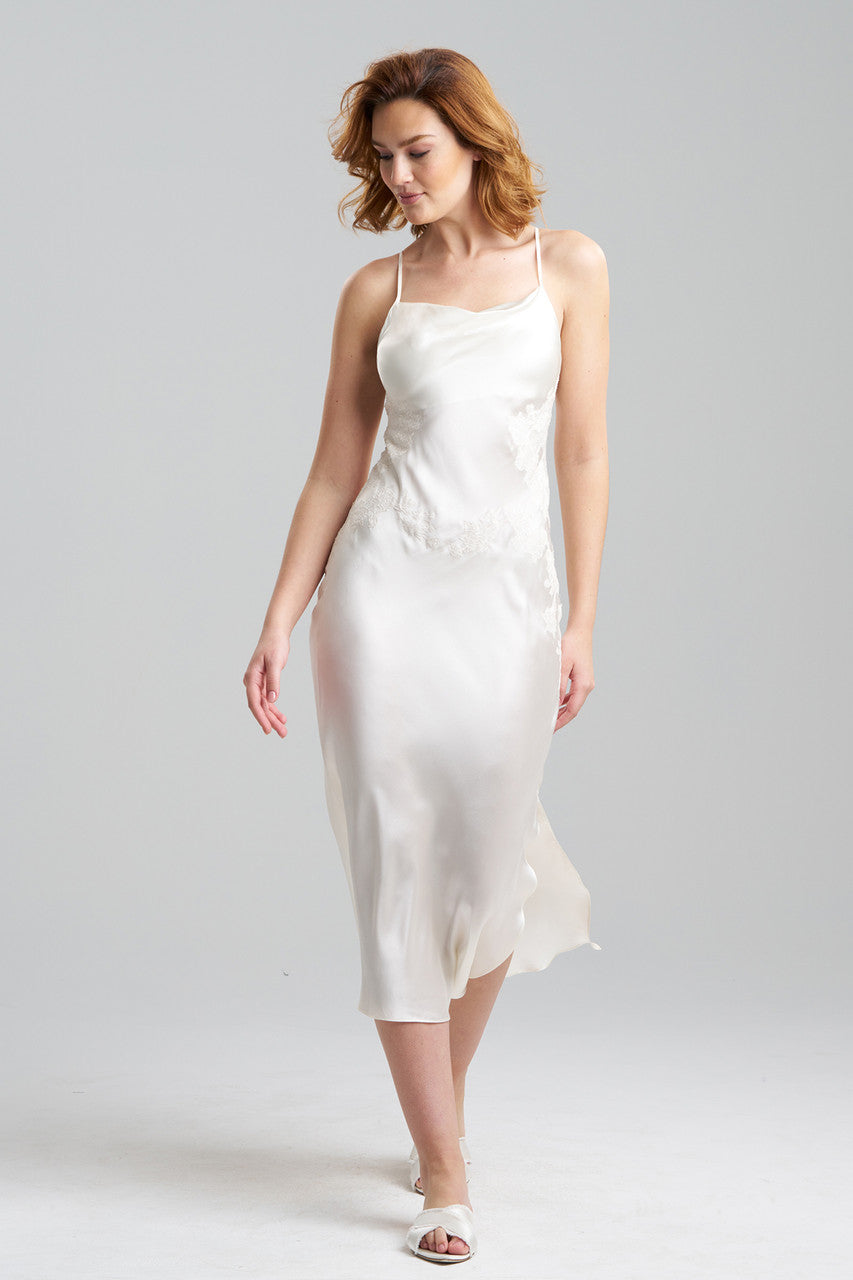 Buy Lolita Lace Silk Gown in Warm White Online Warm White Natori