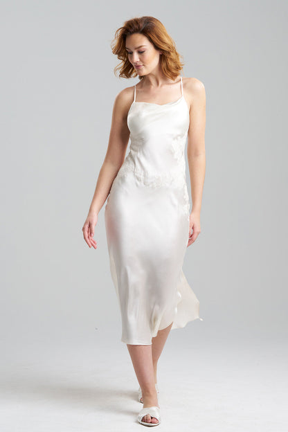 Buy Lolita Lace Silk Gown in Warm White Online Warm White Natori