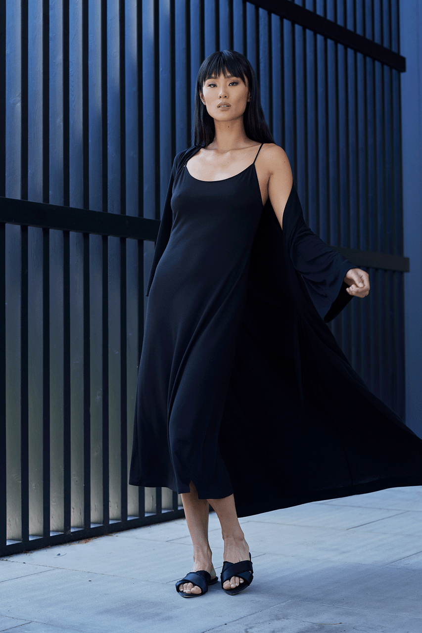Buy Shangri-La TENCEL™ Gown in Black Online Black Natori