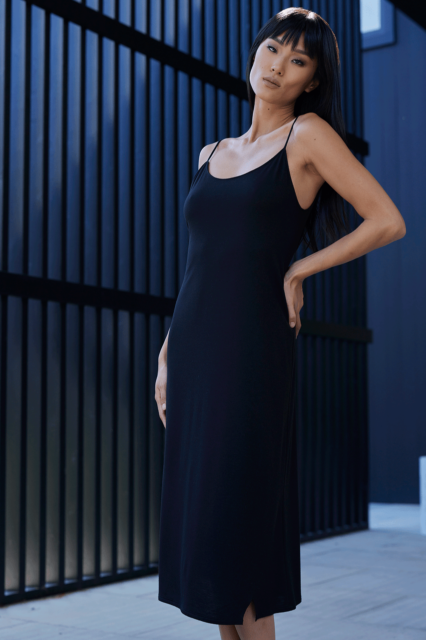 Buy Shangri-La TENCEL™ Gown in Black Online Black Natori