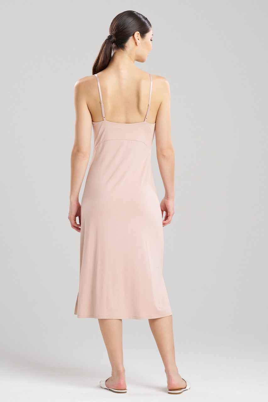 Buy Feathers Essentials Lenzing™ Ecovero™ Viscose Lace Slip Dress in Café Online Café Natori