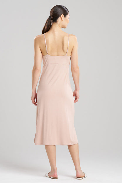 Buy Feathers Essentials Lenzing™ Ecovero™ Viscose Lace Slip Dress in Café Online Café Natori
