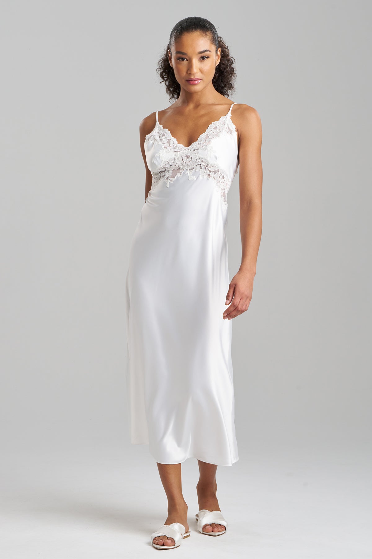 Peony Glamour Slip Dress Warm White Natori