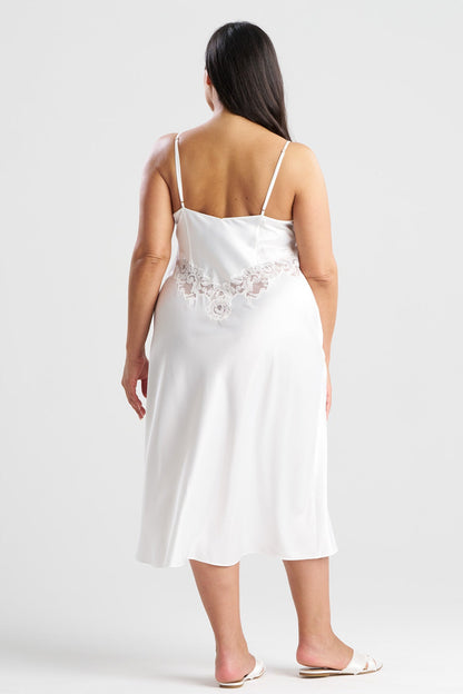 Peony Glamour Slip Dress Warm White Natori