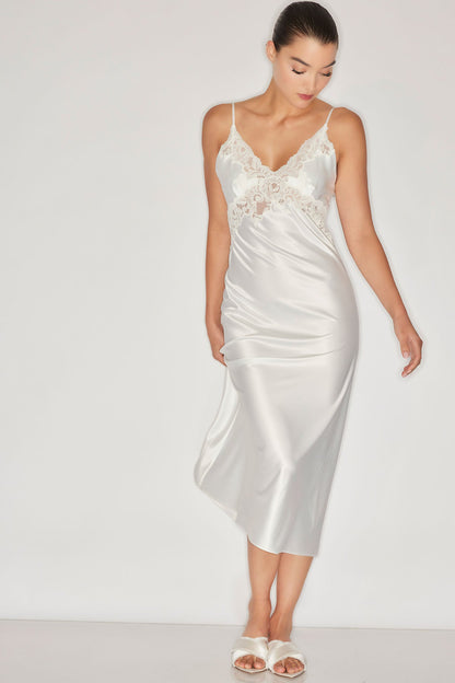 Peony Glamour Slip Dress Warm White Natori