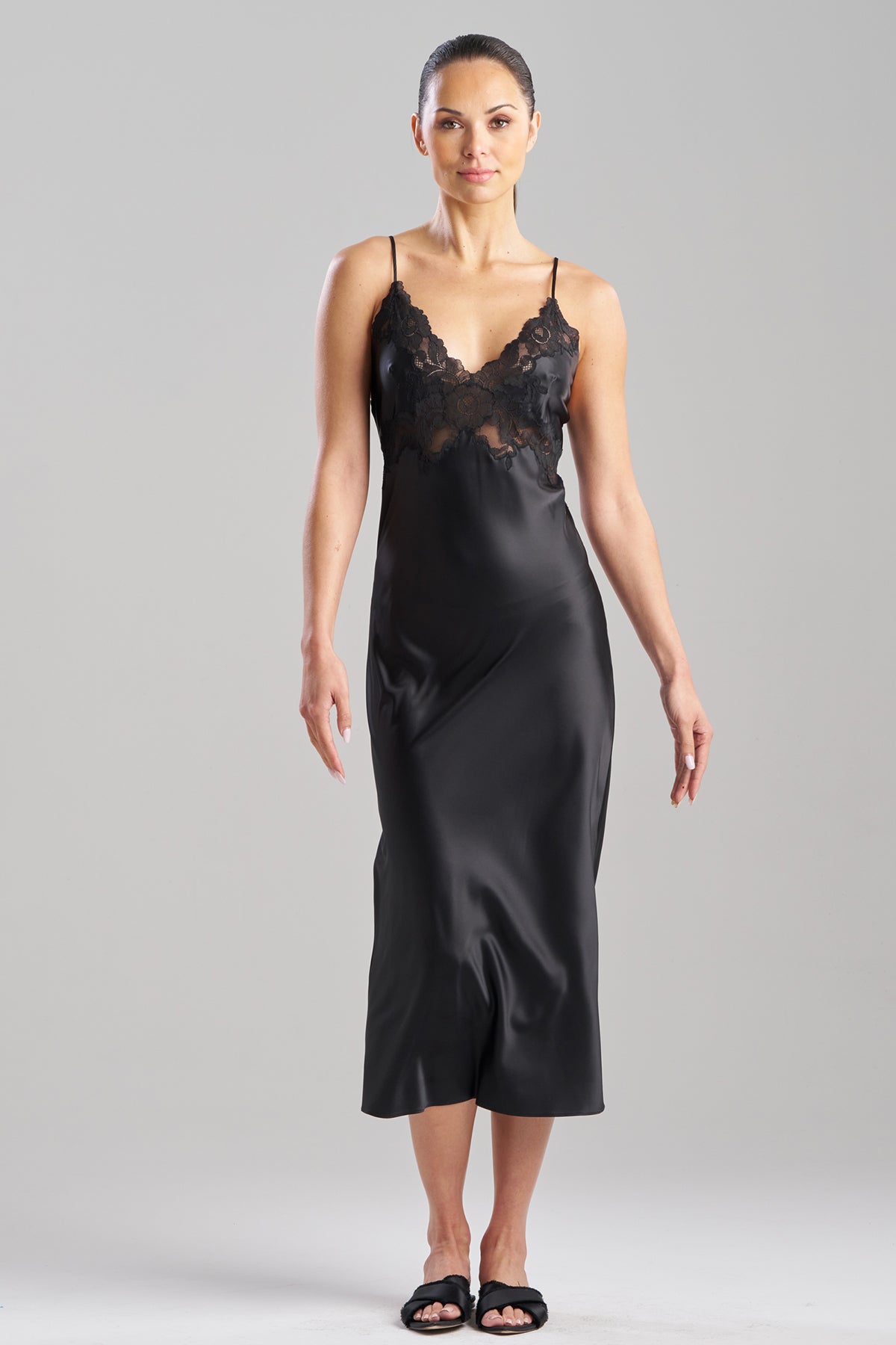 Buy Peony Glamour Gown in Black Online Black Natori