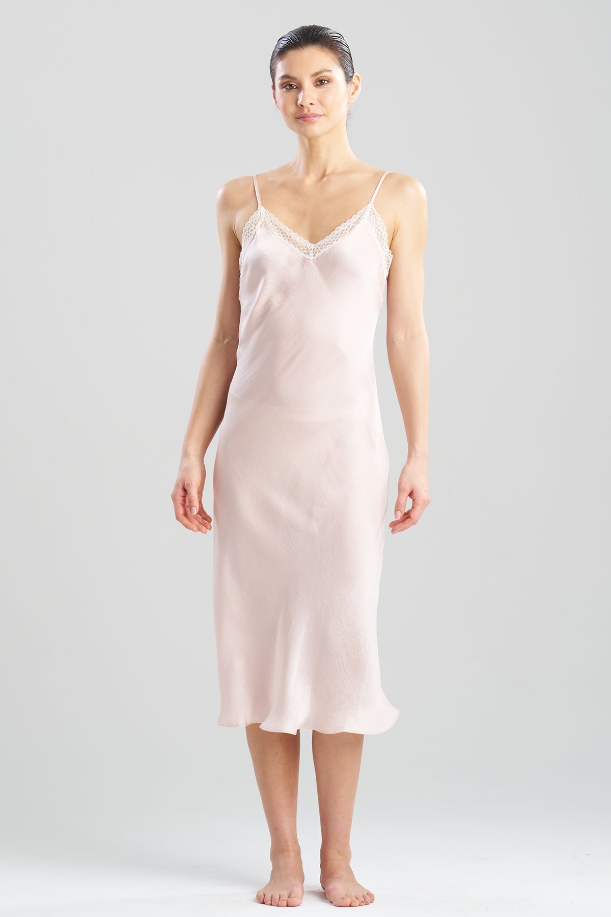 Ashley Icon Lace Slip Dress Shell Pink Natori