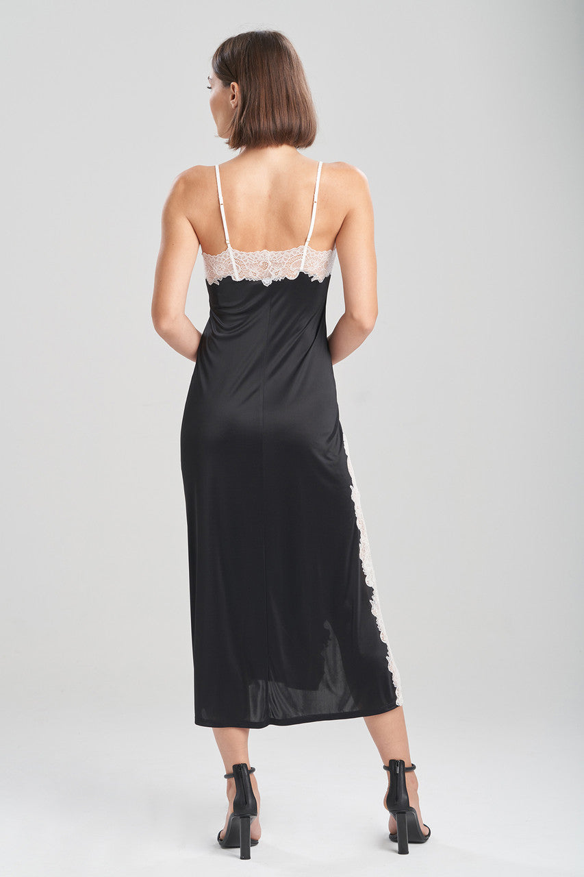 Enchant Slip Dress Black/Ivory Natori