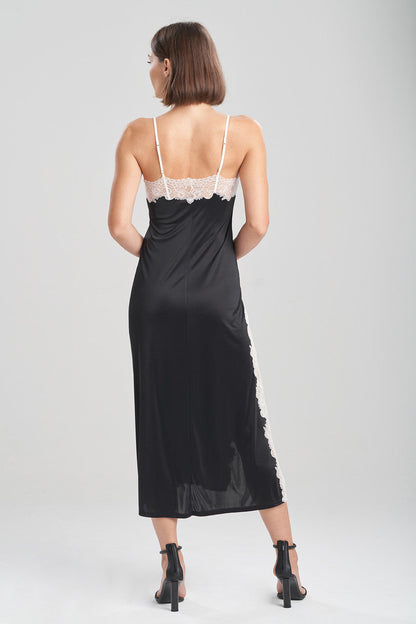 Enchant Slip Dress Black/Ivory Natori